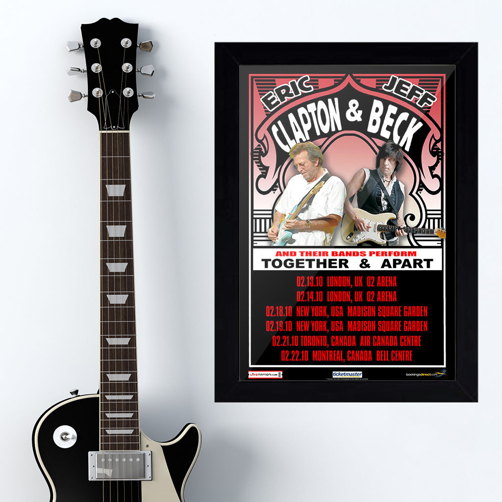 Eric Clapton with Jeff Beck (2010) - Concert Poster - 13 x 19 inches