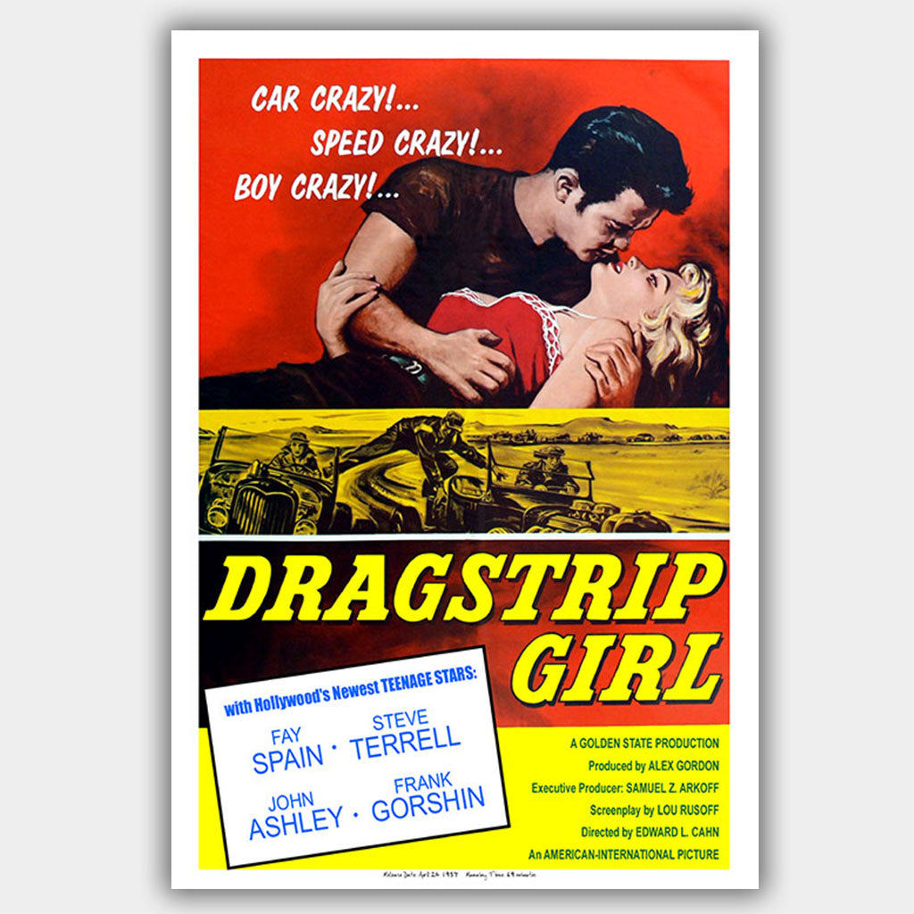 Dragstrip Girl (1957) - Movie Poster - 13 x 19 inches