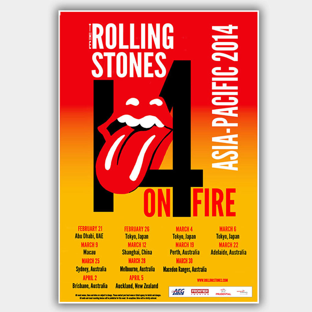 Rolling Stones (2014) - Concert Poster - 13 x 19 inches – PosterAlley