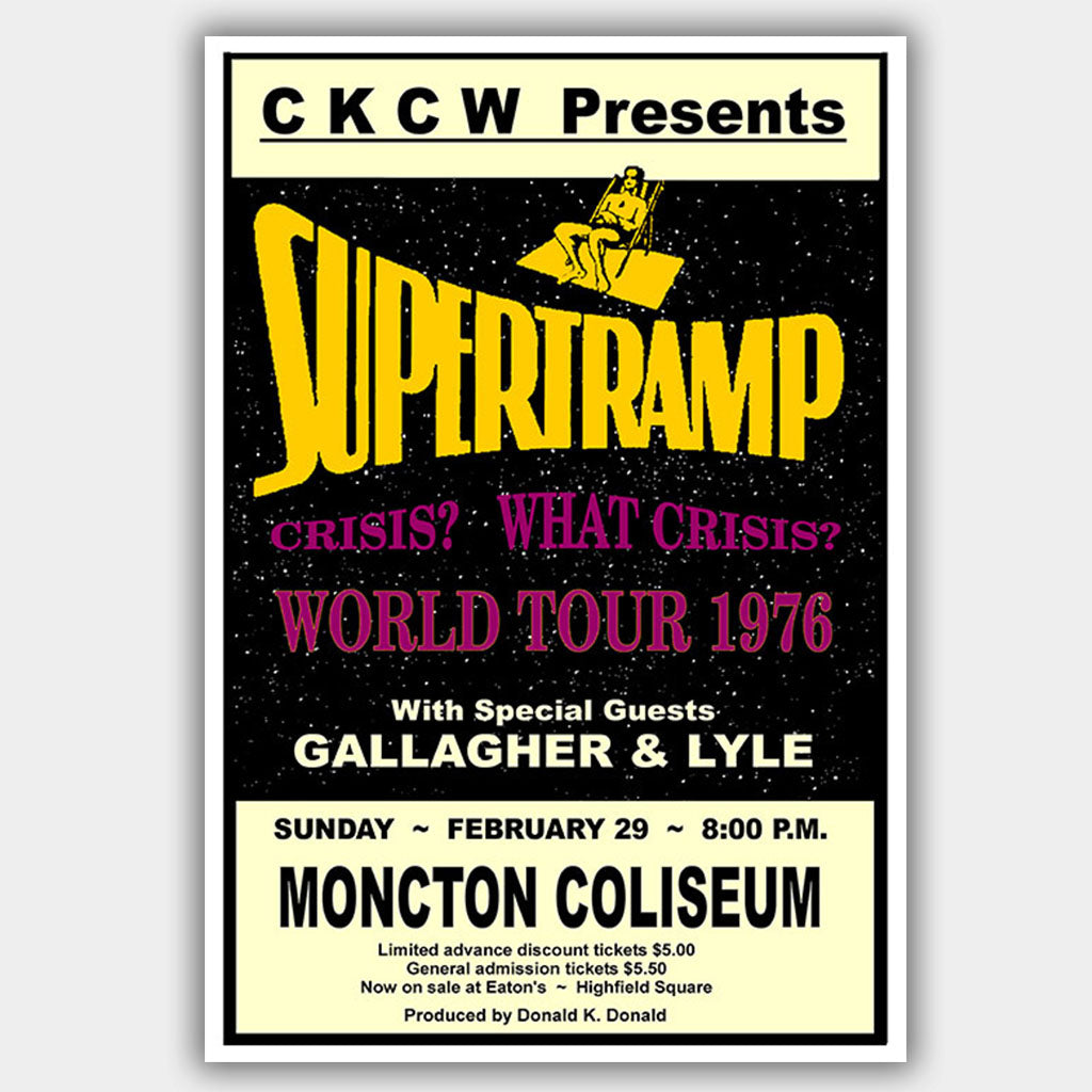 Supertramp (1976) - Concert Poster - 13 x 19 inches – PosterAlley